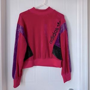 Retro Adidas velvet crewneck
